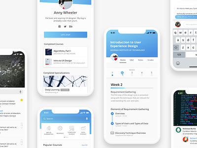 Coursera App Redesign app mobile ui ux