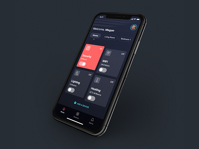 Smart Home Concept app appdesign concept productdesign smarthome ui userexperience userinterface ux