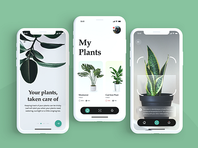 Plant Management Mobile App app appdesign concept design graphic design home management plant plants productdesign ui ux
