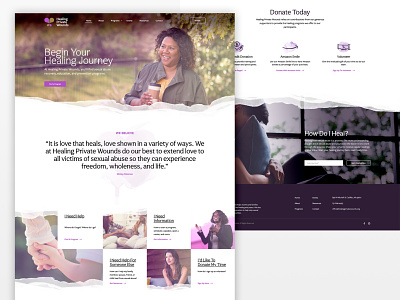 Healing Private Wounds Website healing organization sexual abuse web design website