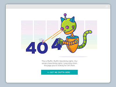 DailyUI 008 - 404 Page 008 404 cat dailyui robot ui