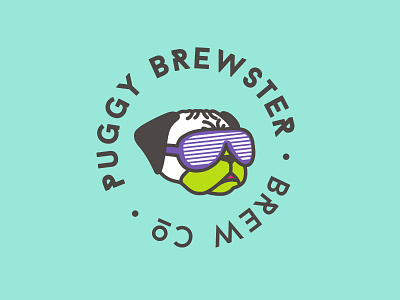 Puggy Brewster 80s baron neue brewery logo pug puggy brewster