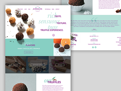 The Chocolate Garden chocolate rebrand truffles update website