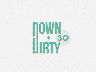Down & Dirty Thirty Logo - Opt2 blog identity illustration lifestyle logo museo slab woman