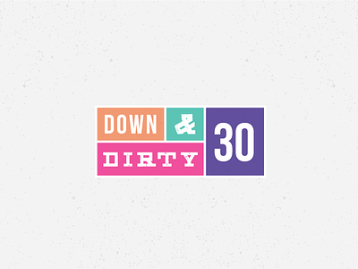 Down & Dirty Thirty Logo - Opt3 blog identity illustration lifestyle logo museo slab woman