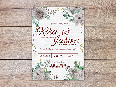 Kira + Jason invitation invite wedding