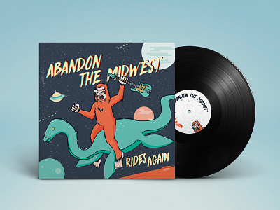Abandon the Midwest | Rides Again album bigfoot lochness monster music nessie planets punk rock space vinyl yeti