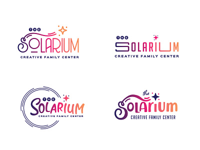 Rejected Solarium Logos creative family gradient logo retro solarium space