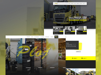 PLOJ - transport & logistic brand homepage logistic reponsive transport web website