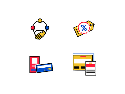 Membership Icons Set adobe branding colour palette conceptual creative design design iconsets illustration minimalism ui vector