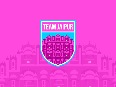 Jaipur City adobe branding city logo creative design design icon illustration india jaipur logo minimalism pink vector