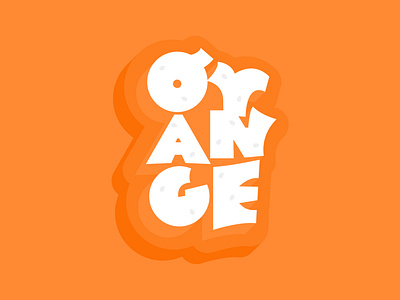 Orange adobe creative design fruit illustration minimalism orange typography vector vibrant