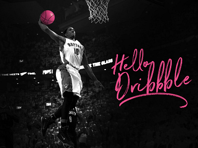 Dribbble Debut basketball debut nba raptors typography