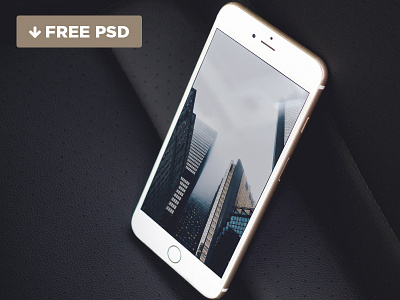 White iPhone 6 Plus Mockup Templates [PSD]