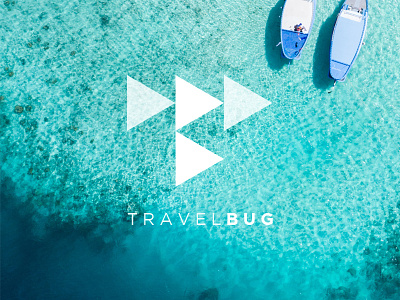 TravelBug app geometric ios logo mark ocean social network travel travel bug travelling triangle vacation