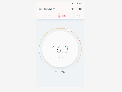 UI design home smart home temperature ui