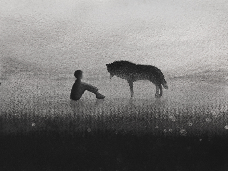 The second time empty spirit black and white