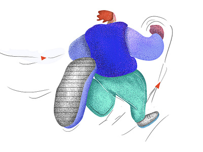 奔跑中的人 illustration