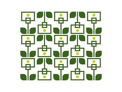 Hoop Flower Pattern basketball botanical flower garden icon leaf logo nba pattern plants sports vector