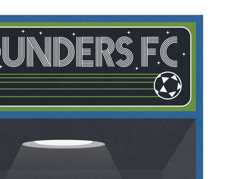 Sounders FC Match Poster arcade fc football illustration match poster soccer sounders sports video game