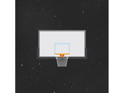 Space Hoops backboard ball basketball galaxy hoop hoops illustration nba space stars texture