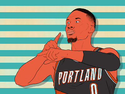 Dame Time basketball dame dolla damian lillard hoops illustration nba portland rip city trail blazers