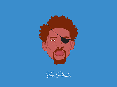 Trust The Pirate 76ers basketball embiid eye patch illustration joel nba phila philadelphia the process
