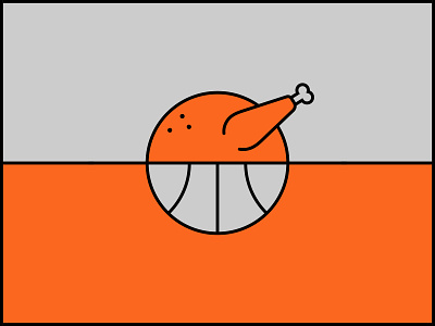 Turkey Basket Ball ball basketball bird dinner food hoops icon illustration meat nba sports thanksgiving turkey