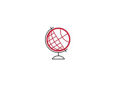 GloBall dribbble ball basketball design global globe hoops icon illustration line nba planet sports vector world