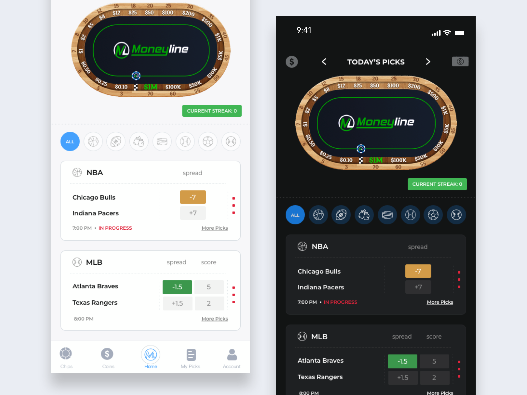 Sports Pick'em App by Alla Magdina on Dribbble