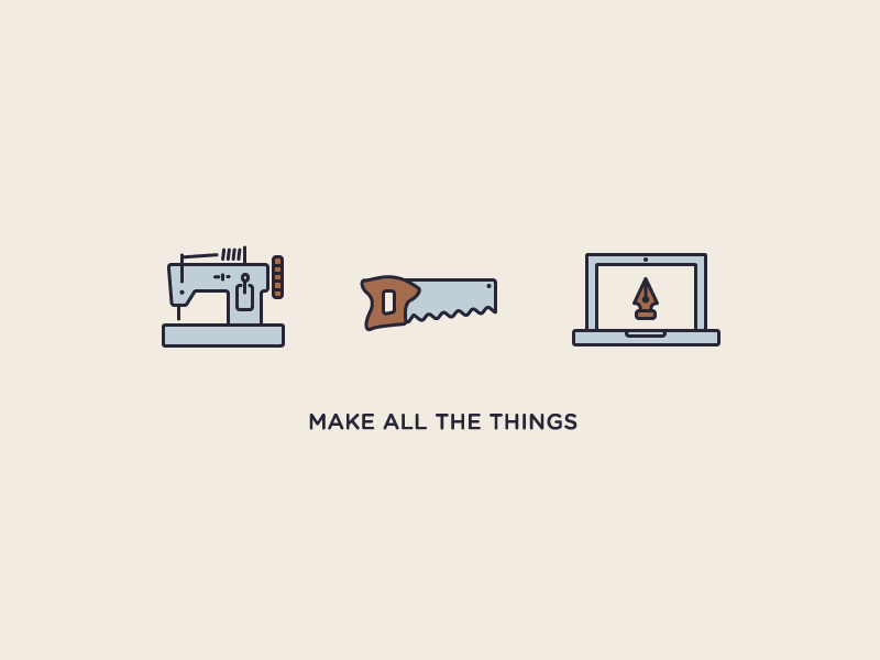 Jack Of All Trades saw hobbies lines making illustrations computering wood working sewing