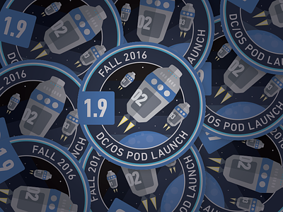 1.9 Release Sticker badge pods release space sticker