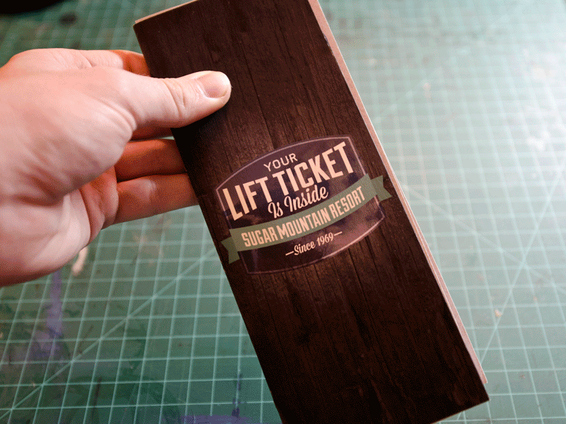 Lift Ticket Pamphlet: Gif gif illustration lost type phamplet skiing sugar mountain type