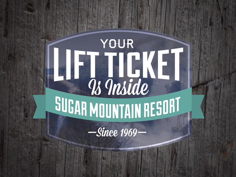 Sugar Mountain Badge badge badge banner lost type ski snowboarding sugar mountain resort