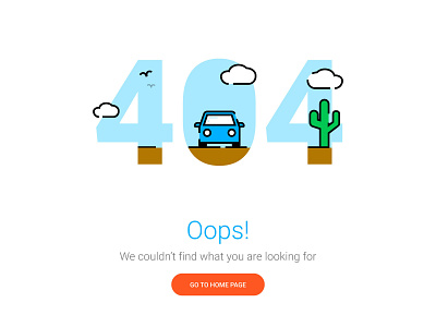 404 Page adobe illustrator flat design ui ui design ux