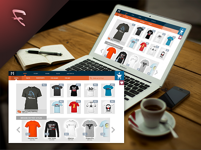 M-Store E-Commerce Flat Design desktop ecommerce flat design m responsive shopping store