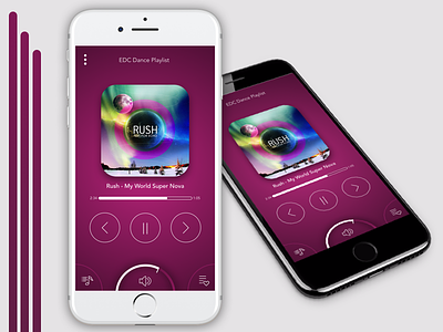 Rush Ergonomic Music App 7 app clean iphone minimalist music pink