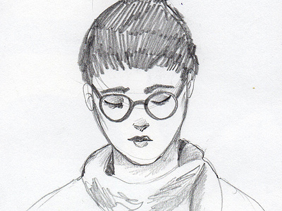 Girls in Pencil cute drawing girl girl illustration glasses illlustrator illustration ilustracion pencil pencil sketch