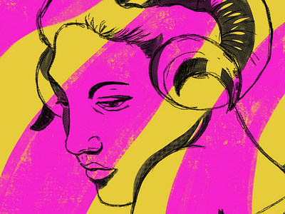 satyr comic drawing girl illustration pop art satyr