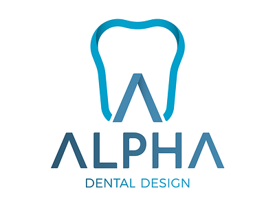 Alpha Dental Design Logo alpha branding dental design logo logomark logotype mark sign