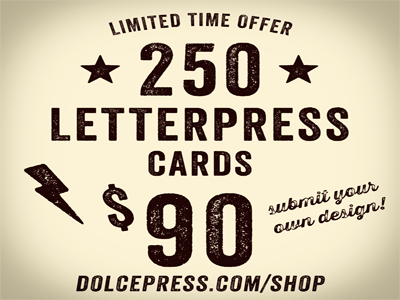 KICKASS LETTERPRESS BUSINESS CARD SALE! business card business card sale dolcepress letterpress