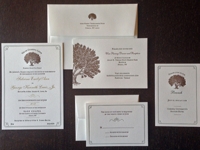 Wine Label Wedding Invites brown dolce press foil green invitation letterpress tree vineyard wedding wine