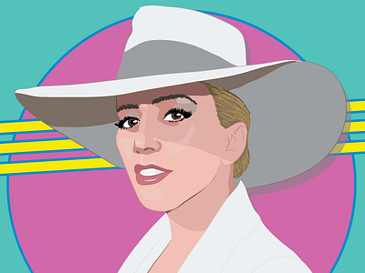 Lady Gaga art illustrator lady gaga portrait singer style vector