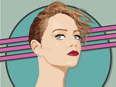 Emma Stone actress art digital emma emma stone lala land portrait stone vector