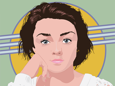 Maisie Williams illustrator maisie maisie williams portrait style vector