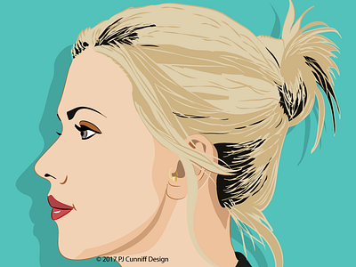Scarlett Johansson Profile adobe illustrator nagel style portrait scarlett johansson vector portrait