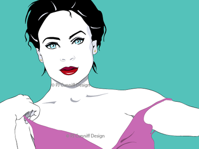 My portrait of Alyssa Milano in the style of Patrick Nagel art eighties fashion glamour nagel pop art style vector art woman