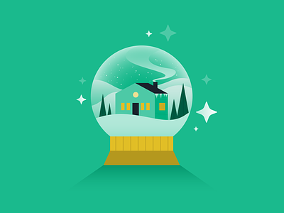2020 Holiday Card Illustration - Snow Globe