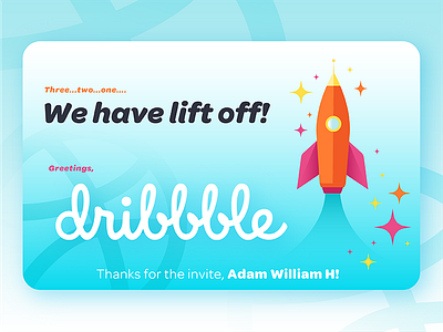 We have lift off! | Dribbble debut shot