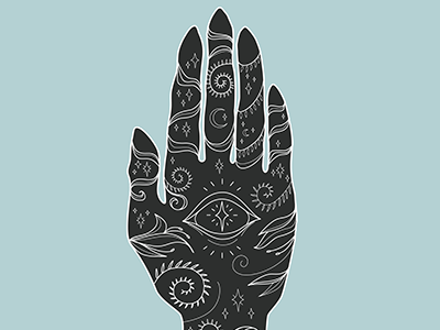 cursebreaker | hand drawn style vector illustration fantasy mystical hand vector brush hand drawn illustration
